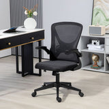 Vinsetto Mesh Back Office Chair, with Flip-Up Arms - Black