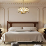 HOMCOM 51 Crystallite Four-Bulb Chandelier - Gold-Tone