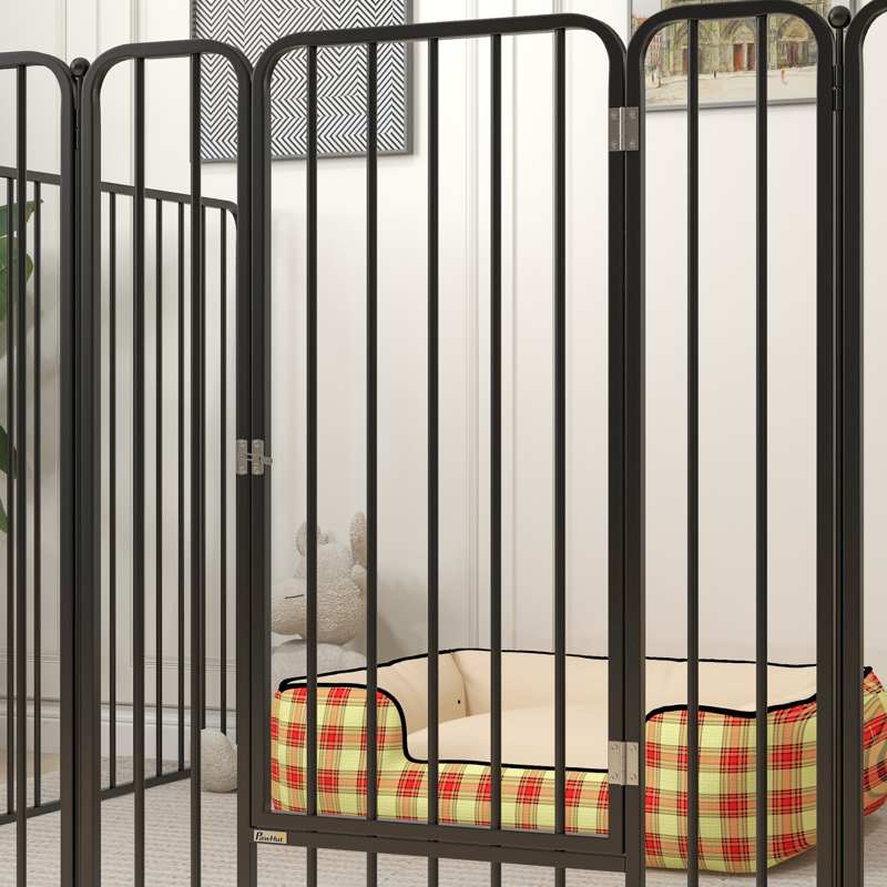 PawHut 100cm 8 Panels Heavy Duty Dog Pen, Pet Playpen for Indoors, Outdoors, Small, Medium, Large Dogs