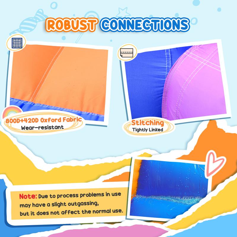 Outsunny Kids Bouncy Castle House Inflatable Trampoline Slide Water Pool 3 in 1 with Blower for Kids Age 3-8 Multi-color 2.8 x 2.5 x 1.7m