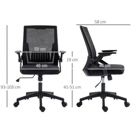 Vinsetto Office Chair, with Lumbar Support - Black