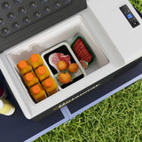Outsunny 16L Portable Car Fridge, -20C to 10C Adjustable Temperature - Black/Grey