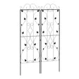 Outsunny Metal Trellis Set of 2, Garden Trellis for Climbing Plants Support Frames, Leaf Design