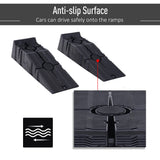 DURHAND 2 Pieces Car Ramps Heavy Duty 2.5 Ton Motorhome Levelling Ramps, Plastic Garage Workshop Car Lift, Portable Automotive Vehicle Campervan Car Ramp, Black