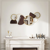 HOMCOM Metal Wall Art, Modern Decorative Mirror Decor, Hanging Home Wall Decoration for Living Room Bedroom Dining Room, Gold Tone