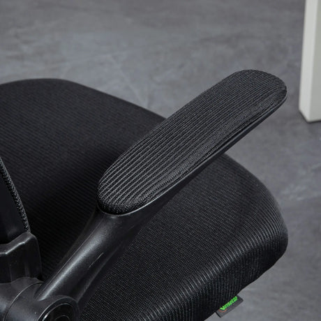 Vinsetto Mesh Back Office Chair, with Flip-Up Arms - Black