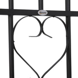 Outsunny Metal Frame Bench W/Arch, 114Lx60Wx206H cm-Grey