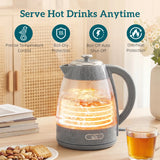 HOMCOM Kettle and Toaster Set, 1.7L 3000W Rapid Kettle with Limescale Filter, 2 Slice Toaster with 7 Browning Controls, Grey