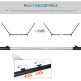 Outsunny 3.13.8m Adjustable Universal Hammock Stand Metal Frame Garden Camping Picnic Outdoor Patio Replacement  Stand Only