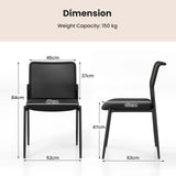 Waiting Room Chair Set of 2 with Ergonomic Mesh Backrest and Padded Seat