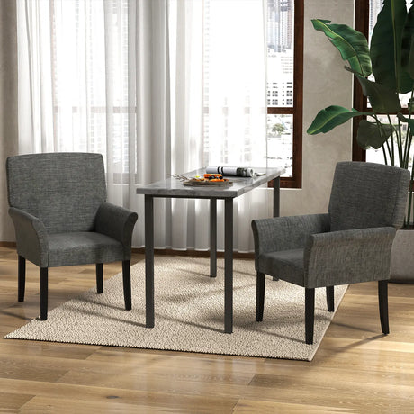 Fabric/Velvet Waiting Room Chair with Padded Armrests-Grey