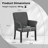 Fabric/Velvet Waiting Room Chair with Padded Armrests-Grey