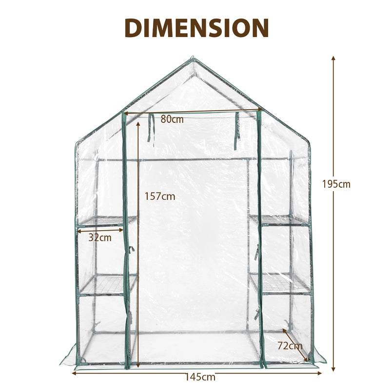 Greenhouse foil greenhouse hothouse plant house tomato house 143 x 73 x 195 cm