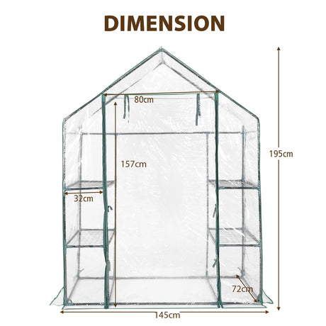 Greenhouse foil greenhouse hothouse plant house tomato house 143 x 73 x 195 cm