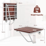 Wall Mounted Foldable Shower Bench Bathroom Stool