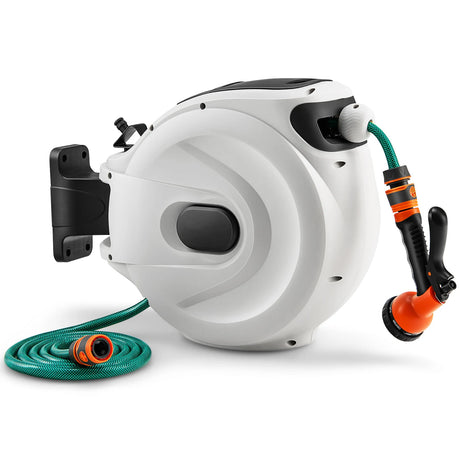 Garden hose reel with wall bracket 180  rotating bracket 1/2 inch 30m + 2m