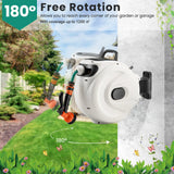 Garden hose reel with wall bracket 180  rotating bracket 1/2 inch 30m + 2m