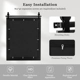 30 x 22 Inch Wall Mount Mirror with Wood Frame-Black