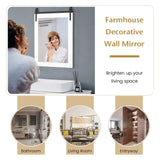 30 x 22 Inch Wall Mount Mirror with Wood Frame-White