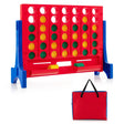 Jumbo 4-to-Score Connect Game Set with Carrying Bag and 42 Coins-Blue