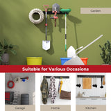 Device holder wall mount incl. 4 double hooks Garden tool holder 150 kg load capacity