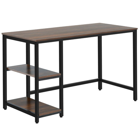 47"/55" Computer Desk Office Study Table Workstation Home with Adjustable Shelf Rustic Brown-M
