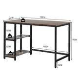 47"/55" Computer Desk Office Study Table Workstation Home with Adjustable Shelf Rustic Brown-M