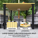 Outsunny Seven-Piece Rattan Dining Set - Grey