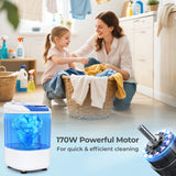 2.5 kg Capacity Portable Mini Washing Machine with Spin Tub and Drain Hose-Blue