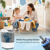 2.5 kg Capacity Portable Mini Washing Machine with Spin Tub and Drain Hose-Grey