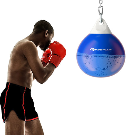 Water Punching Bag with Water Injector and Hanging Accessories-Blue