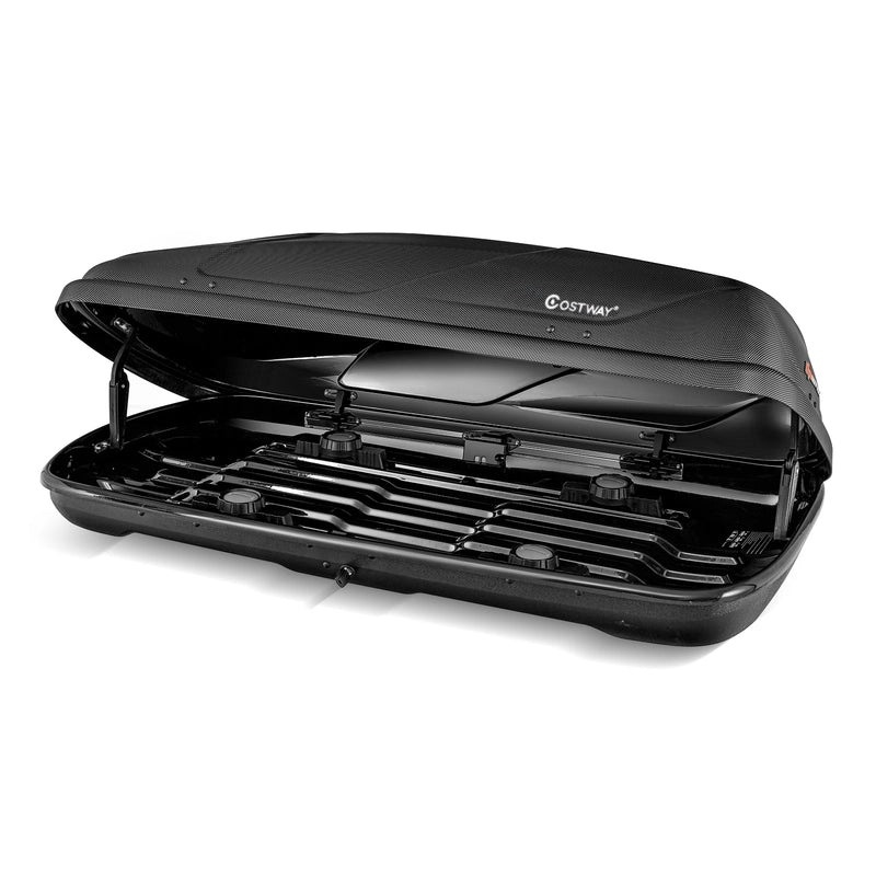 14 Cubic Feet Cargo Box Dual-sided Opening Car Roof-Black