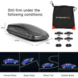14 Cubic Feet Cargo Box Dual-sided Opening Car Roof-Black