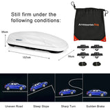 400L Car Rooftop Cargo Box with Security Keys and Dual Side Opening-White