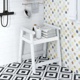 Heavy Duty Shower Bench with Arms for Inside Shower Shaving Legs-White