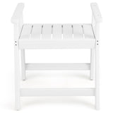 Heavy Duty Shower Bench with Arms for Inside Shower Shaving Legs-White