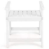 Heavy Duty Shower Bench with Arms for Inside Shower Shaving Legs-White