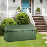 Waterproof Outdoor Storage Box with Ventilated Window, Adjustable Snap-Green