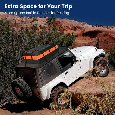 Roof luggage bag for all vehicles Roof box with 450 L capacity