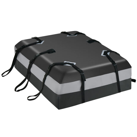 420 L roof box for car with combination lock &amp; 6 door hooks &amp; anti-slip mat waterproof roof box gray