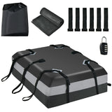420 L roof box for car with combination lock &amp; 6 door hooks &amp; anti-slip mat waterproof roof box gray