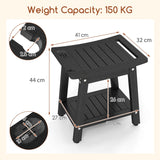 HIPS Shower Bench Seat with Handle Shower Head-Black