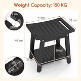 HIPS Shower Bench Seat with Handle Shower Head-Black