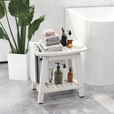 HIPS Shower Bench Seat with Handle Shower Head-White
