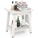 HIPS Shower Bench Seat with Handle Shower Head-White
