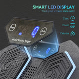 SPORTNOW Music Boxing Machine, Smart Bluetooth Boxing Machine Wall Mounted with 9 Speeds & Modes, LED Lights, Punching Pad for Adults, Black