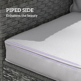 Outsunny Seat and Back Padded Cushion Set, CUSHION ONLY - Light Grey