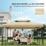 Outsunny Gazebo Roof Replacement, for 3 x 4m Frames - Cream