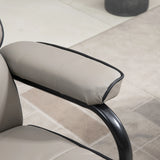 HOMCOM Recliner Chair with Ottoman 360 Swivel Faux Leather High Back Armchair w/ Footrest Stool for Home Office