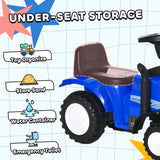 HOMCOM Ride On Tractor Toddler Walker Foot To Floor Slider w/ Horn Storage Steering Wheel for 1-3 Years Old Blue